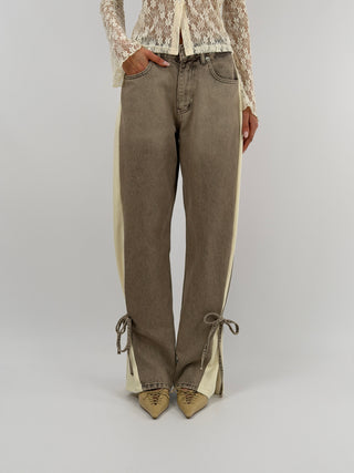 Jeans Wide Leg con Lacci Lumina