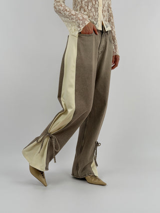 Jeans Wide Leg con Lacci Lumina