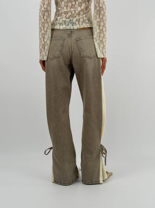 Jeans Wide Leg con Lacci Lumina