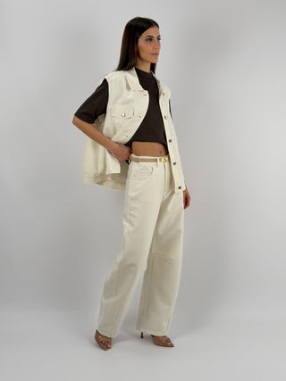 Jeans Barrel Lumina Panna