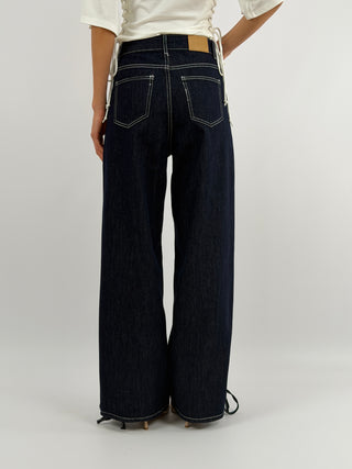 Jeans con Lacci Lavaggio Zero