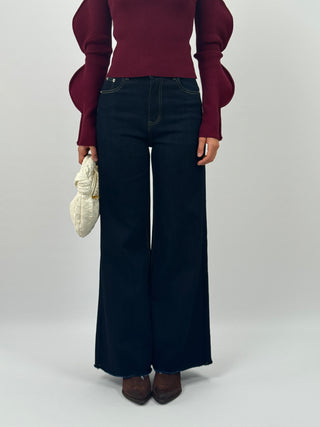 Jeans Wide Leg Eclipse Blu Scuro