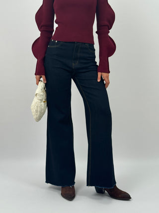 Jeans Wide Leg Eclipse Blu Scuro