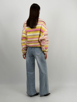 Jeans Wide Leg Lavaggio Chiaro