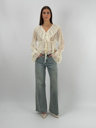 Jeans Star con Applicazioni Stelle