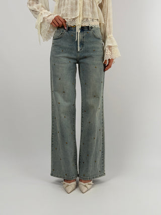 Jeans Star con Applicazioni Stelle