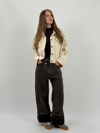 Jeans Lumina Criss Cross Marrone Invecchiato