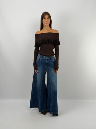 Medium Wash Wide Leg Jeans
