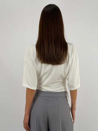 T-Shirt Lumina con Lacci Bianca
