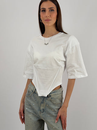 T-Shirt Corsetto Bianca Lumina