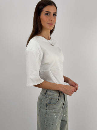 T-Shirt Corsetto Bianca Lumina