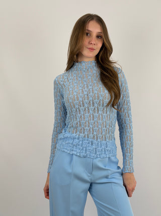 Maglia in Pizzo Azzurra