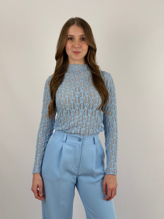 Maglia in Pizzo Azzurra