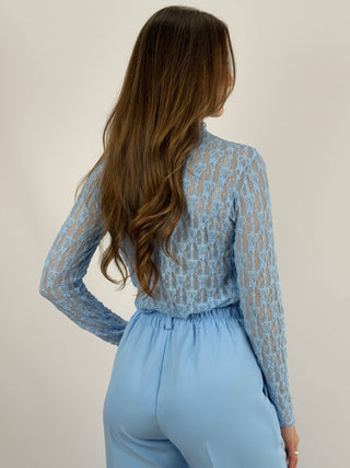 Maglia in Pizzo Azzurra