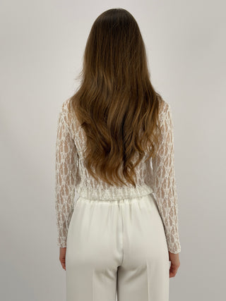 Maglia in Pizzo Bianca