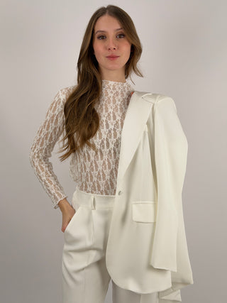Maglia in Pizzo Bianca