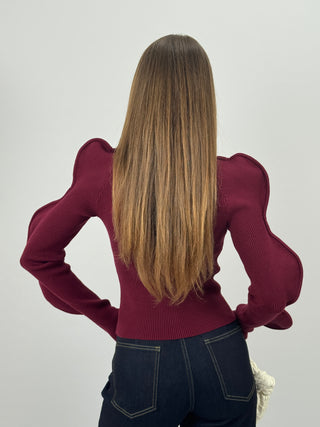 Maglia Butterfly a Costine Bordeaux