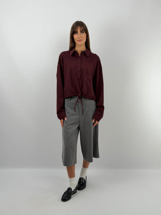 Pull à Col Bordeaux