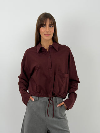 Pull à Col Bordeaux