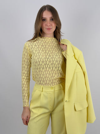 Maglia in Pizzo Gialla