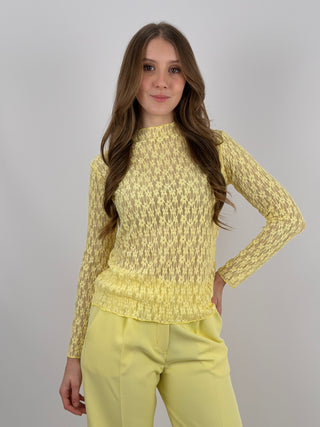 Maglia in Pizzo Gialla