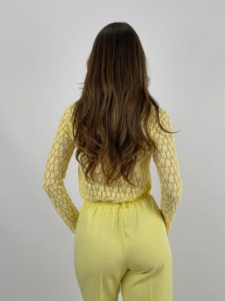 Maglia in Pizzo Gialla