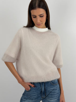 Kid's Ultrafine Mohair Short-Sleeved Jersey, Light Blue