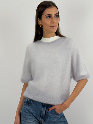 Kid's Ultrafine Mohair Short-Sleeved Jersey, Light Blue