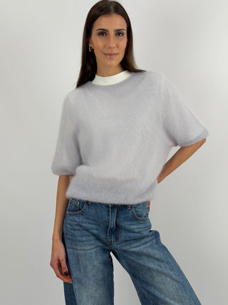 Kid's Ultrafine Mohair Short-Sleeved Jersey, Light Blue