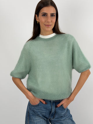 Kid's Ultrafine Mohair Short-Sleeved Jersey, Light Blue