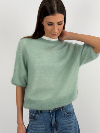 Kid's Ultrafine Mohair Short-Sleeved Jersey, Light Blue