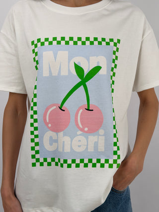 T-Shirt Over con Stampa Mon Cheri