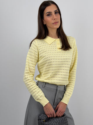 Maglia con Colletto Gialla