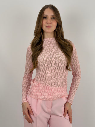 Maglia in Pizzo Rosa
