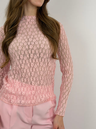 Maglia in Pizzo Rosa