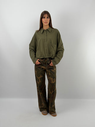 Pull à Col Vert Militaire