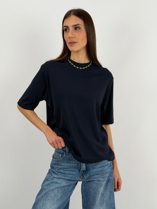 Black Wide Sleeve Cotton T-Shirt