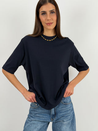 Black Wide Sleeve Cotton T-Shirt