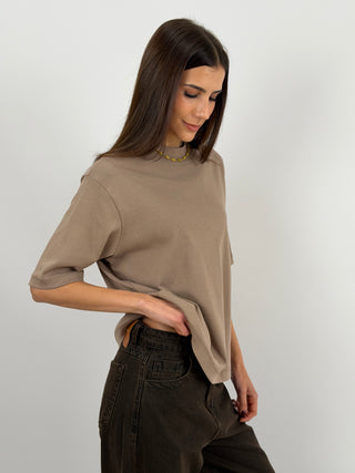 Black Wide Sleeve Cotton T-Shirt