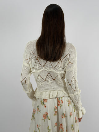 Pullover Traforato Bianco