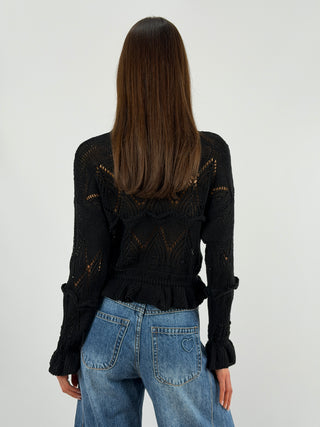 Pullover Traforato Nero