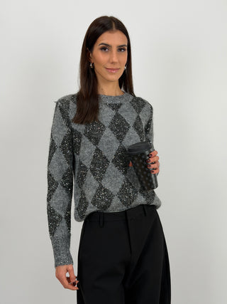 Maglione a Rombi con Lamé