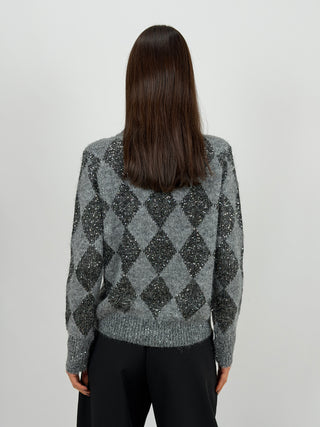 Maglione a Rombi con Lamé