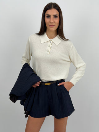 Shorts Lumina Gessato Blu