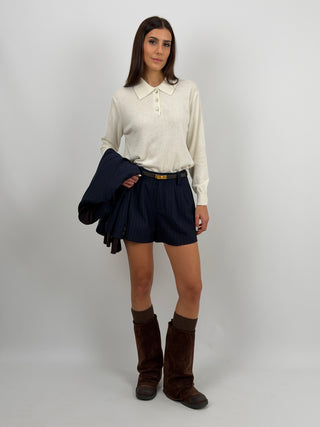 Shorts Lumina Gessato Blu