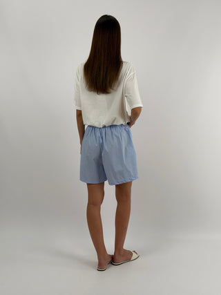 Shorts a Righe Azzurri