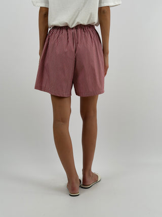 Shorts a Righe Bordeaux