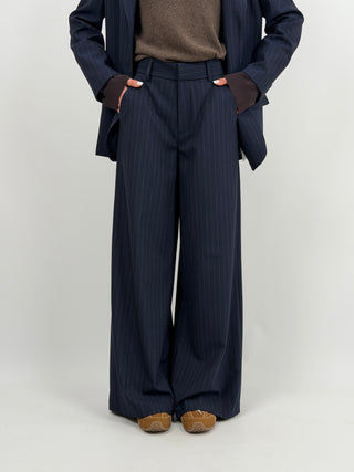 Pantalone Lumina Blu Gessato