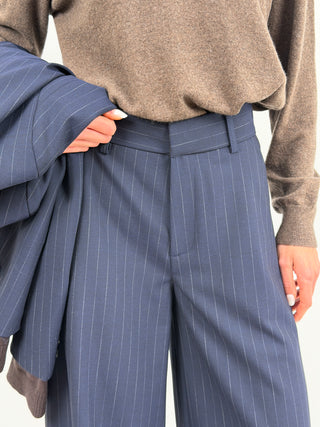 Pantalone Lumina Blu Gessato