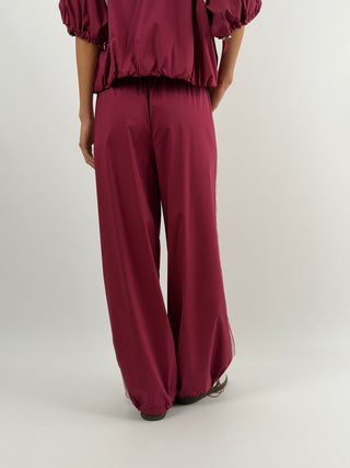 Set Giacca e Pantalone Sportivo Bordeaux con Bande Lumina